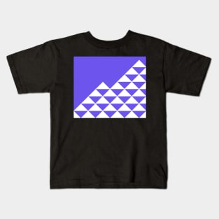 Abstract geometric pattern - blue and white. Kids T-Shirt